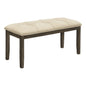Bench, Rectangular, Hallway, Upholstered, Transitional - Cream