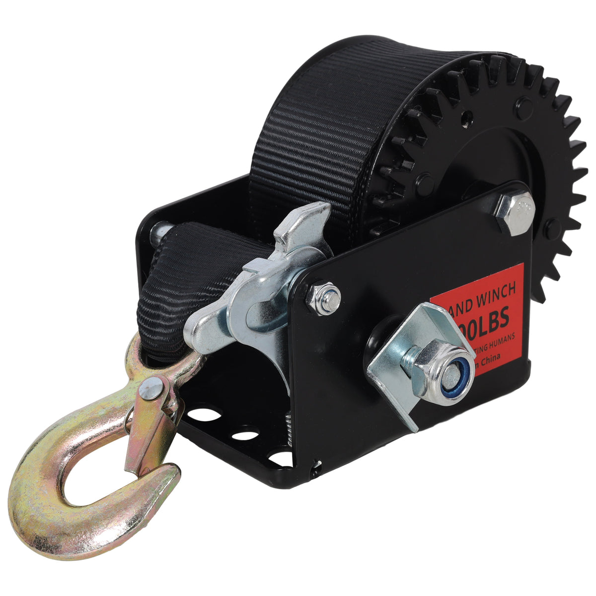 600LBS Hand Winch with 19.6FT Strap