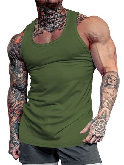 Men's Plus Size Round Neck Tank
