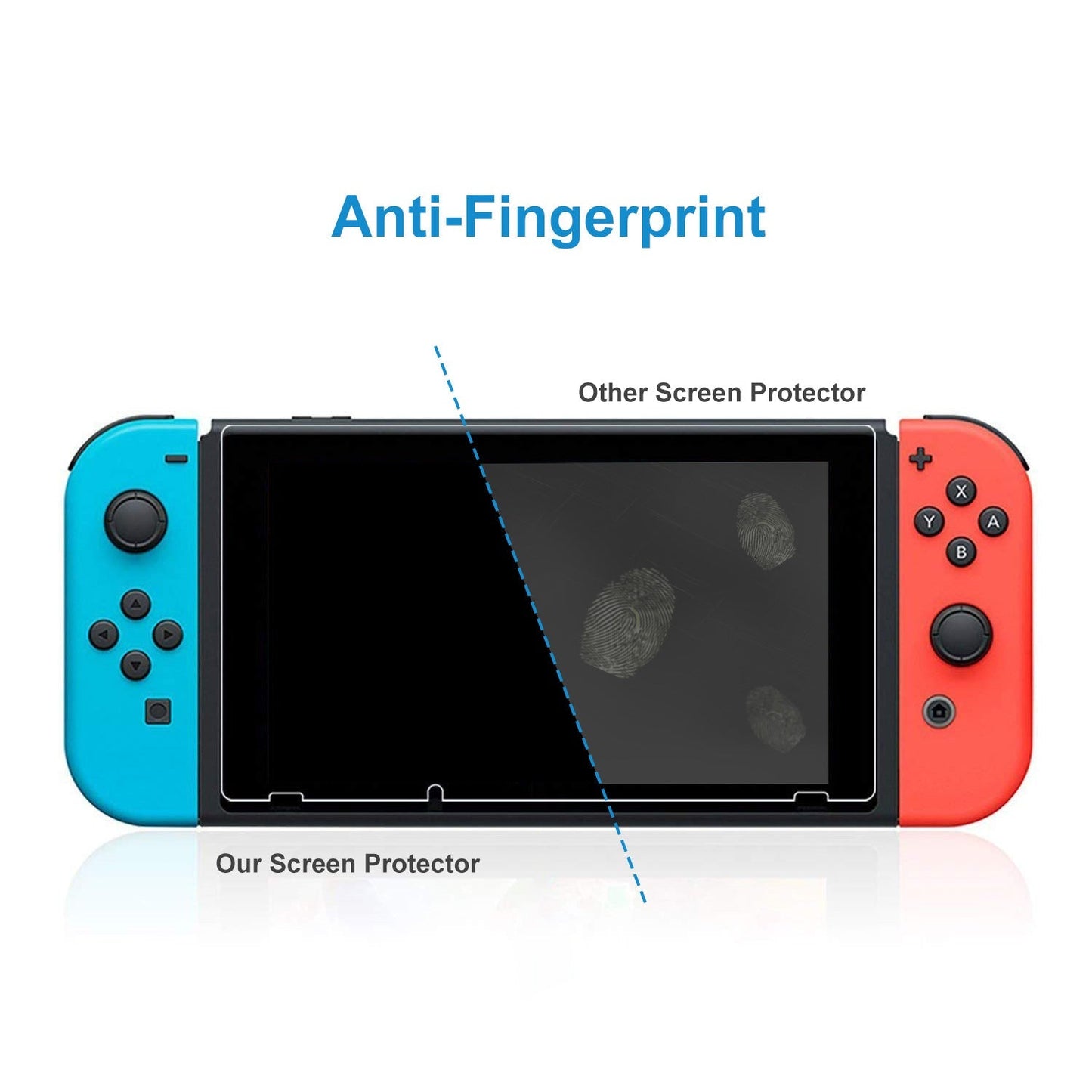 2 Pack Screen Protector Tempered Glass Screen Saver HD Anti-Scratch for Nintendo Switch_x000B__x000B_6.2 Inch Protector Film