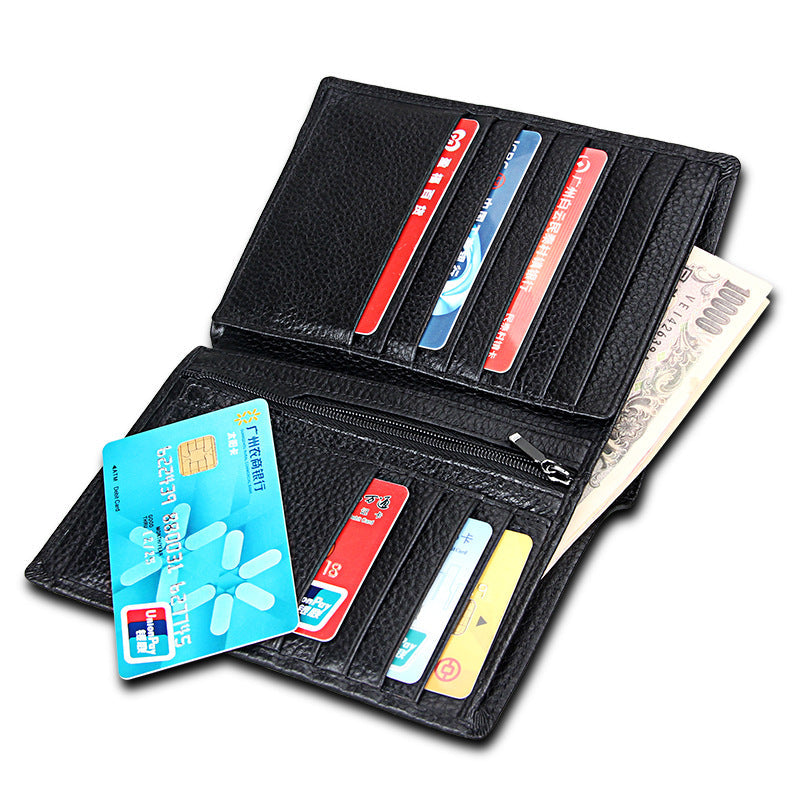 Anti-theft Long Mens Wallet Passport Holder Functional Cash Holder