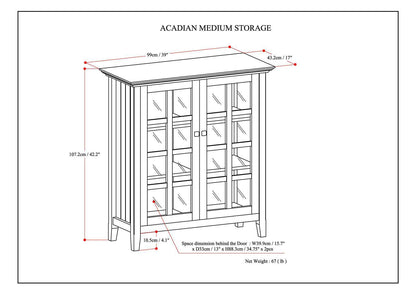 Acadian - Medium Storage Cabinet, Handcrafted