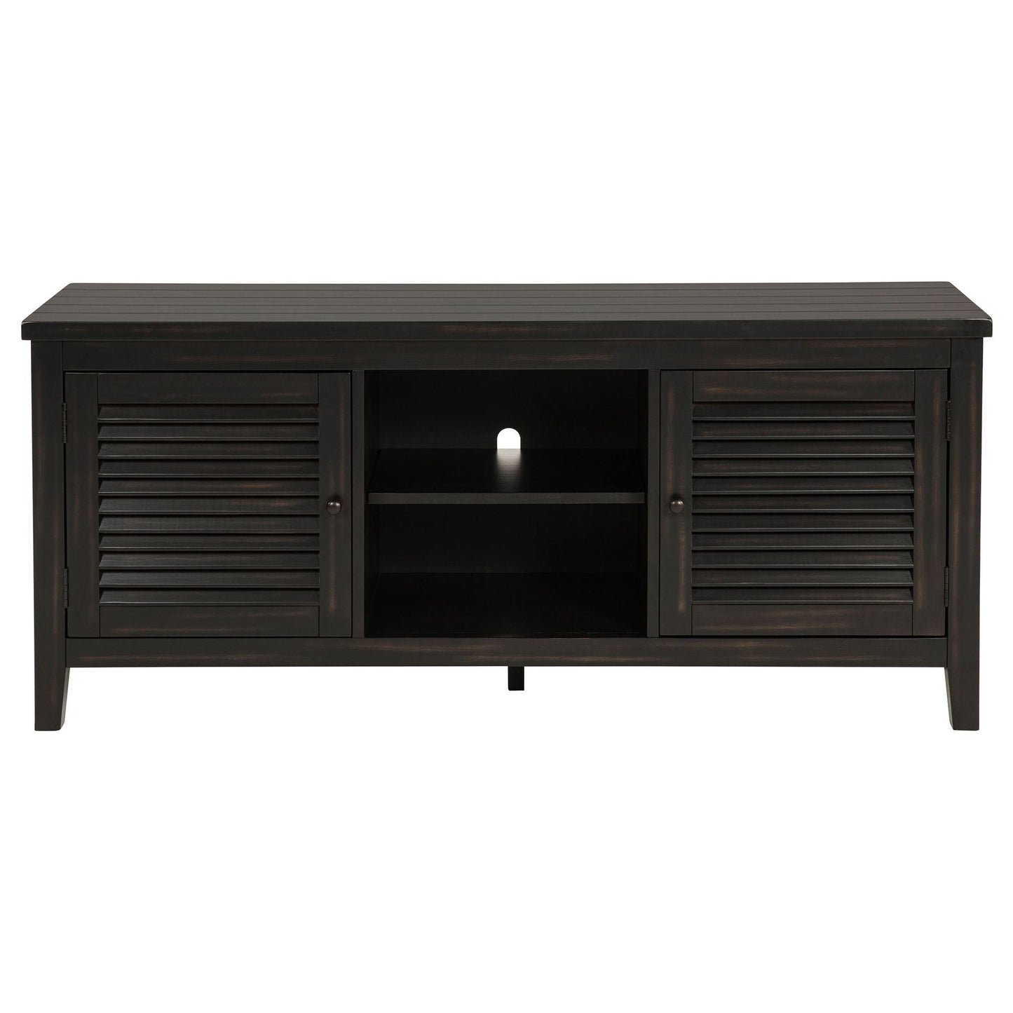 Sutter - 2 Door TV Stand With Mission Design - Dark Brown