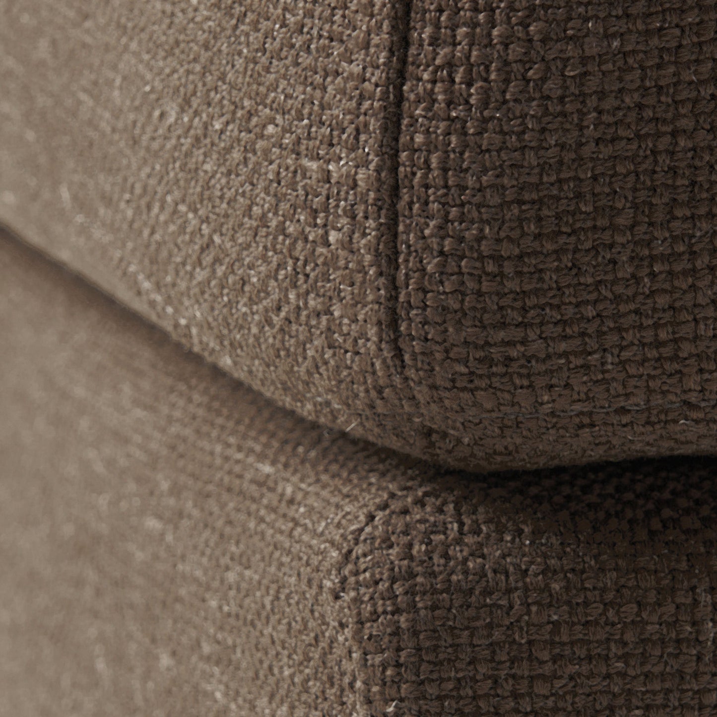 Upholstered Ottoman, Chocolate