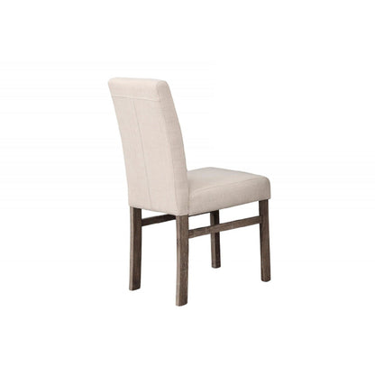 5 Piece Transitional Dining Set With Table And Upholstered Chairs