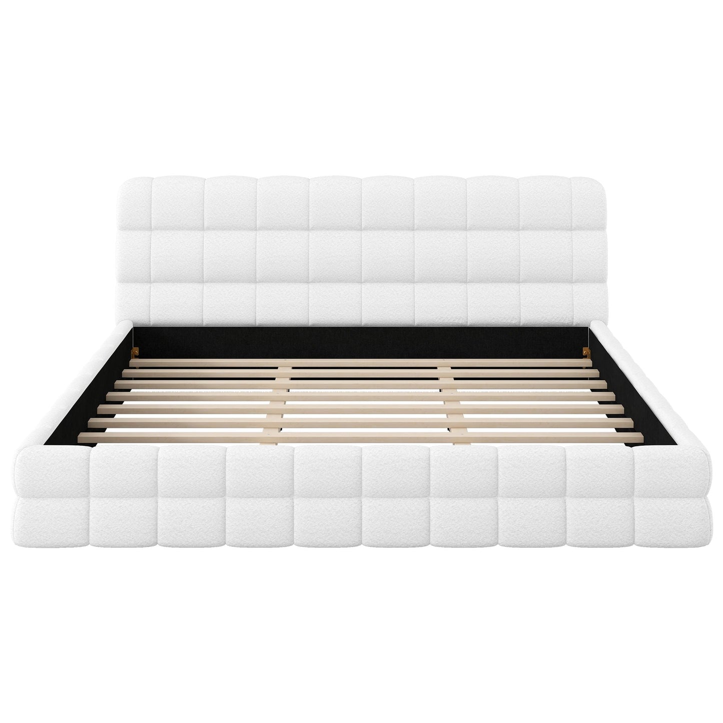 Upholstered Platform Bed With Headboard