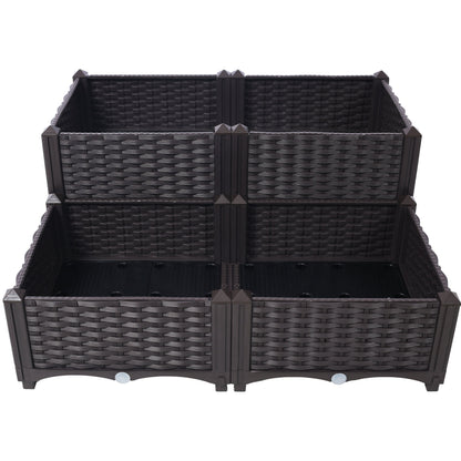 4 Piece Raised Garden Bed with Legs