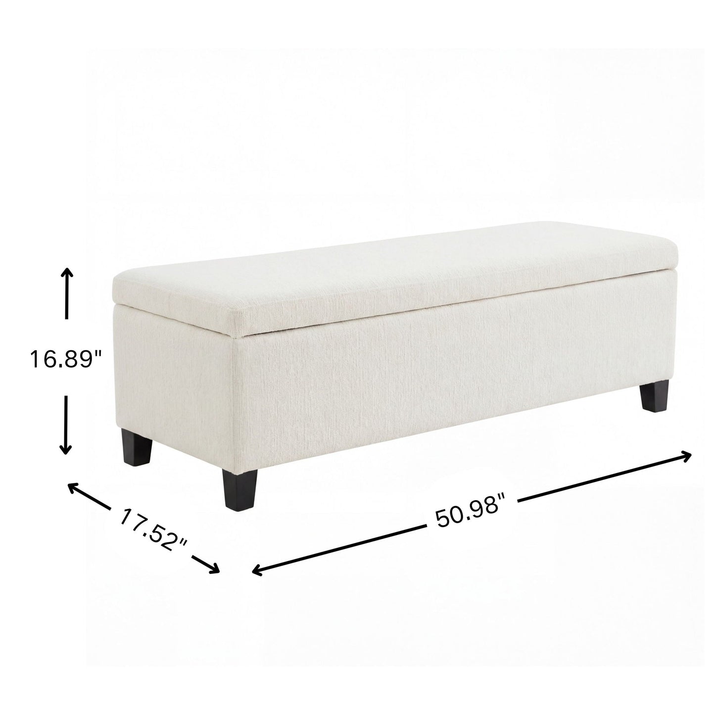 Upholstered Storage Ottoman Bench