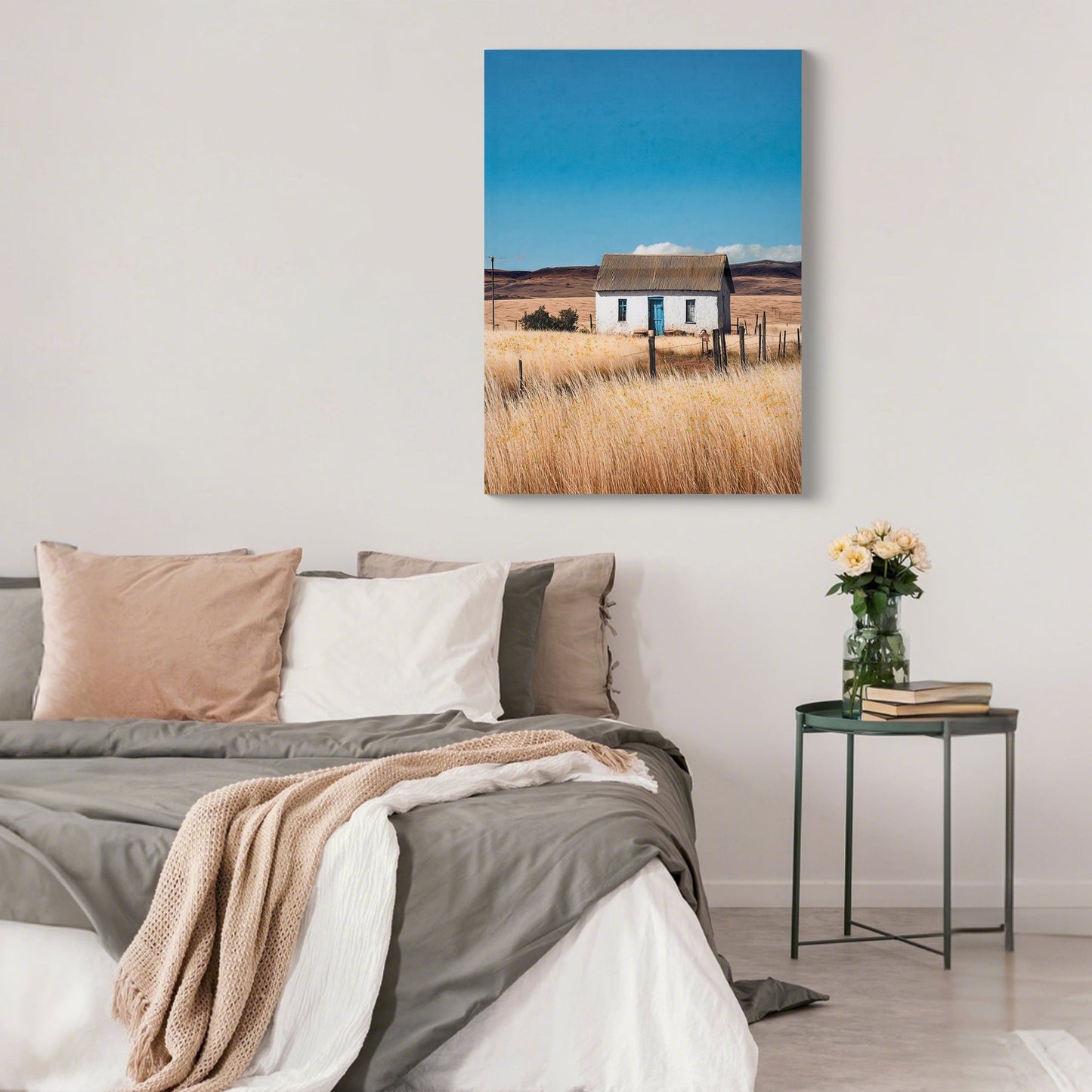 Farmhouse House Wall Art Canvas Print