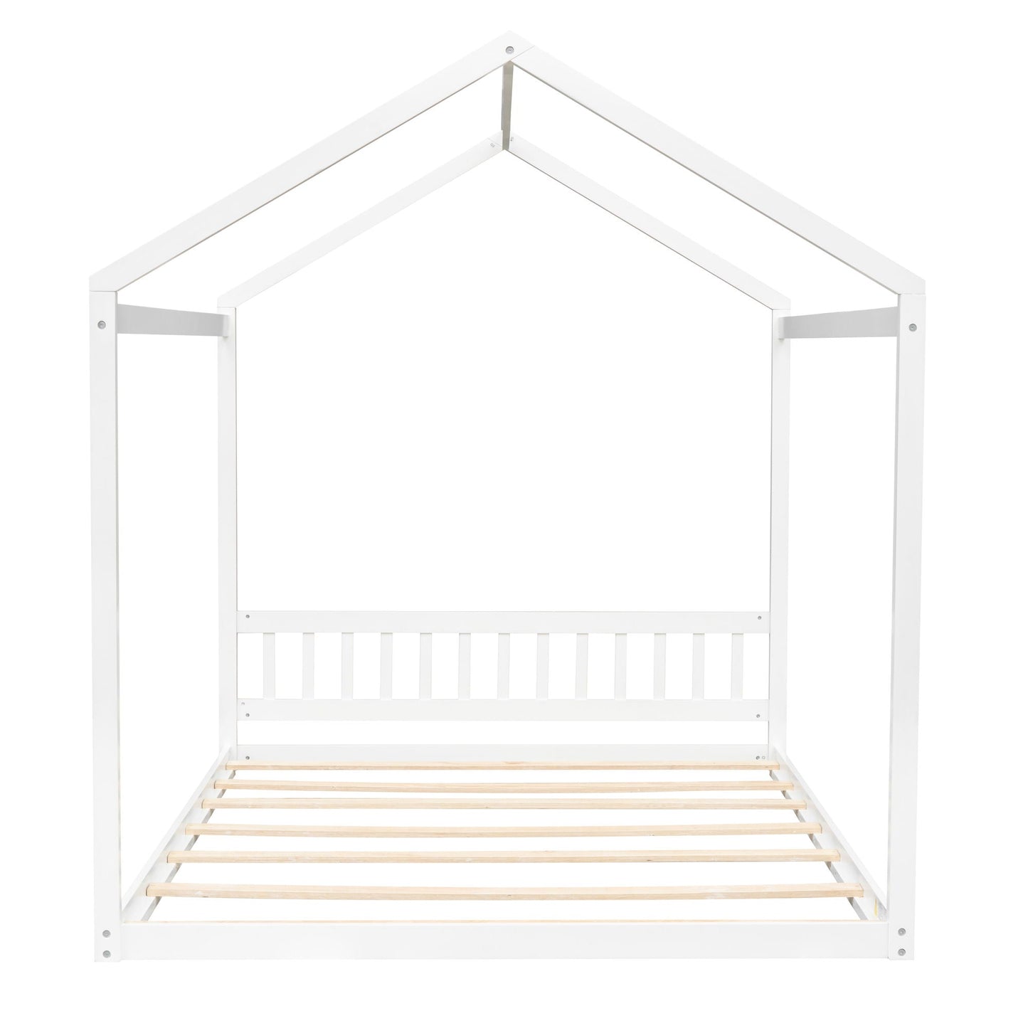 Wooden House Bed With Headboard