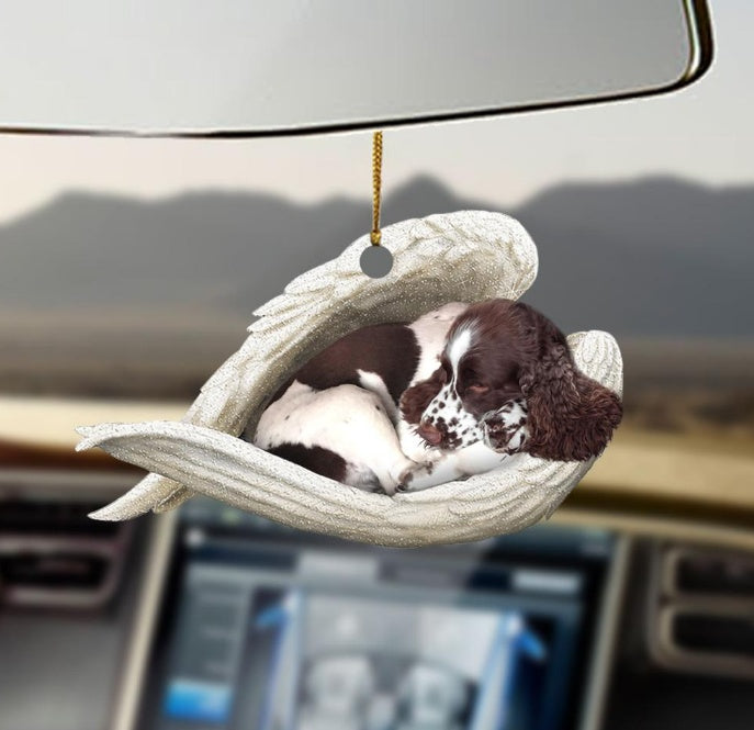 Car Pendant Sleeping Dog Angel Home Decor Acrylic Showcase Hanging Ornaments For Doors