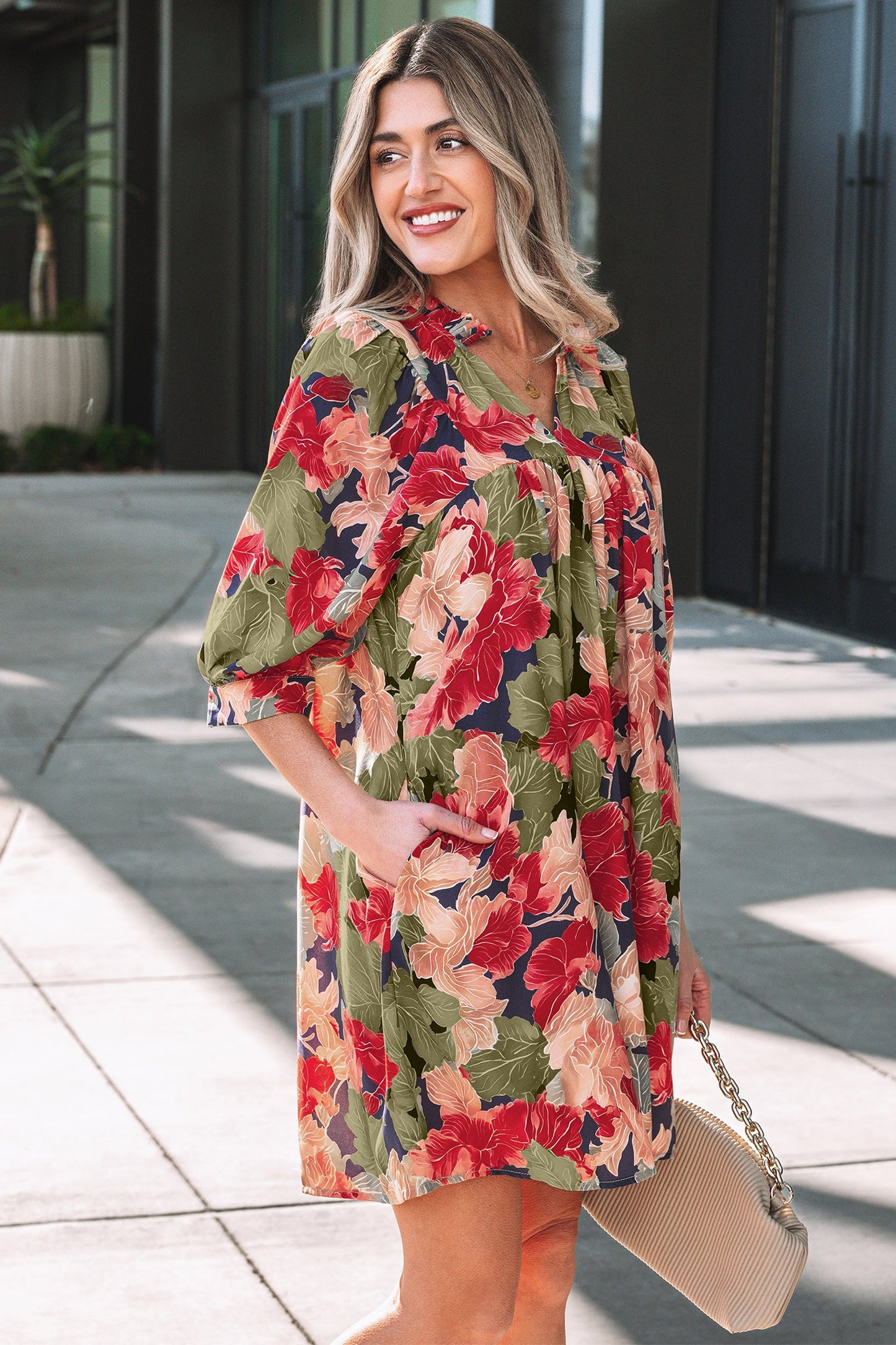 Annika Half Sleeve Mini Dress