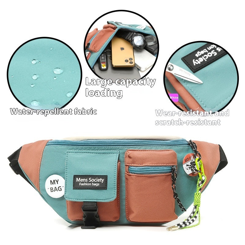 Men's Casual Crossbody Sports Canvas Waist Bag