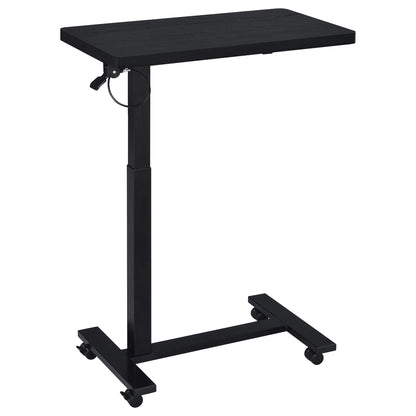 Westpark Pneumatic Adjustable C-Shape Side Table with Casters Black