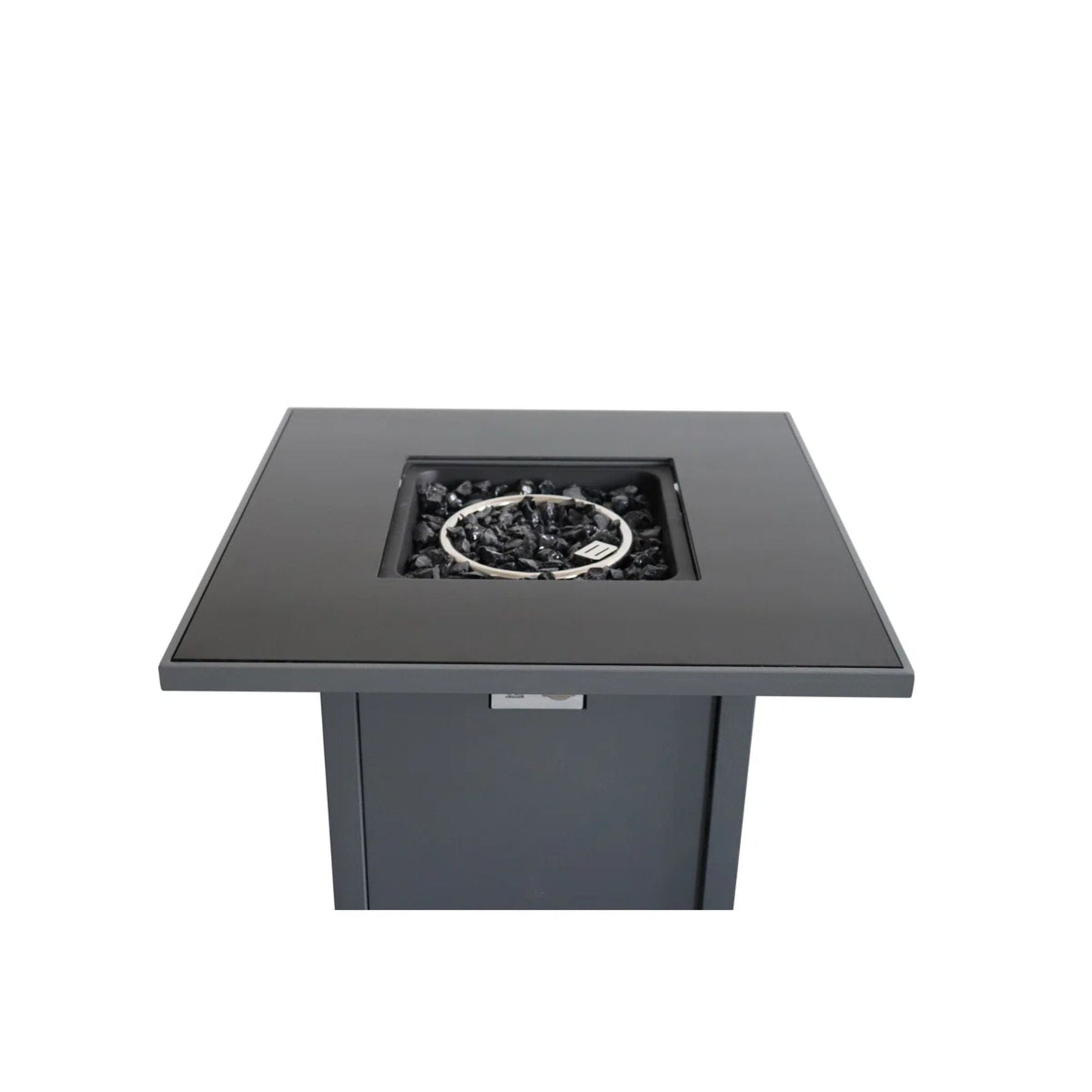Durable Construction Outdoor Fire Pit Table With Lid - Gray