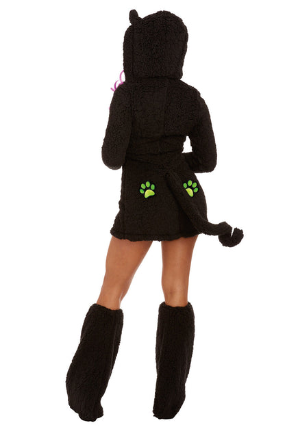Fuzzy Black Cat Costume