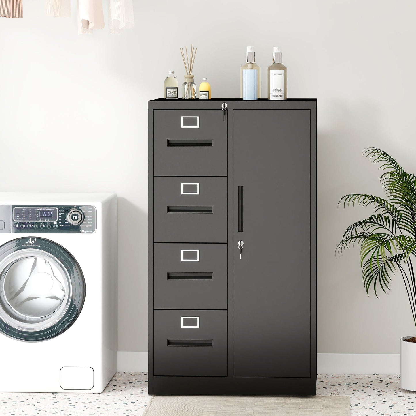Storage Vertical Filing Cabinet With Lock