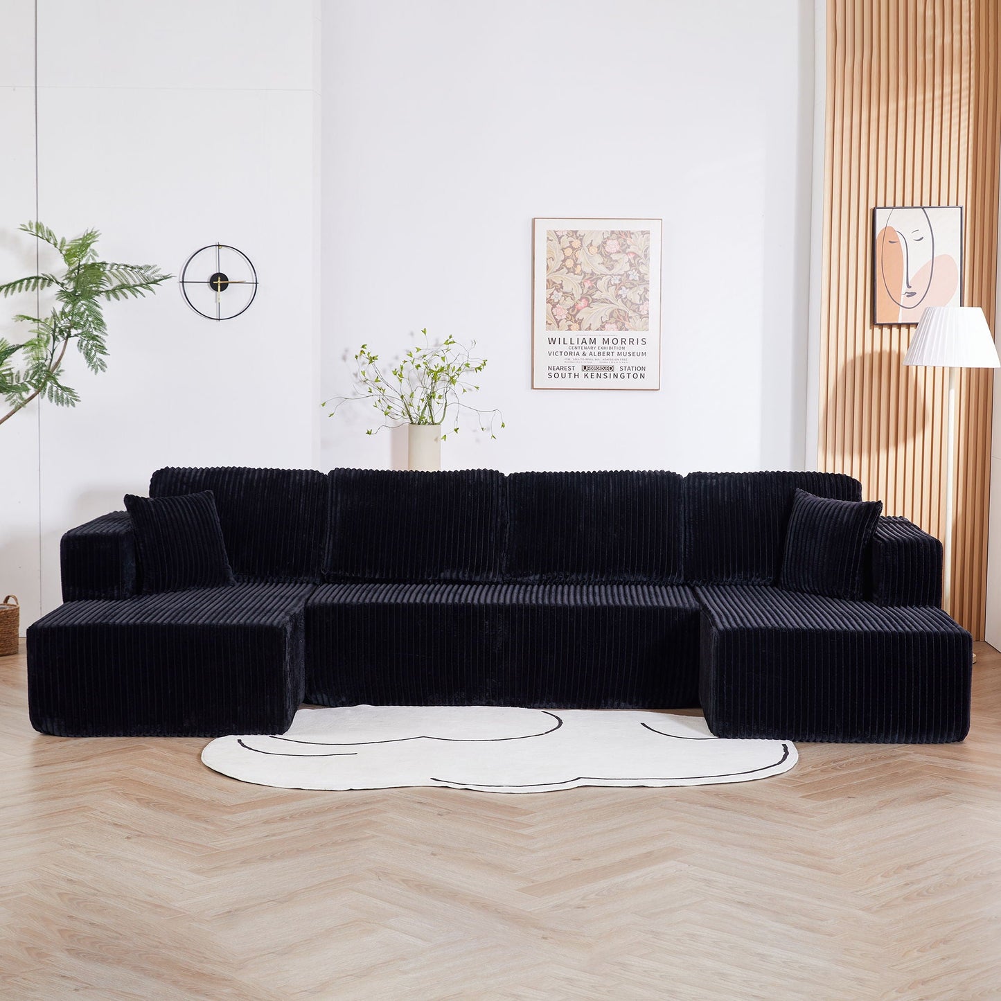 U-Shape Modular Sectional Sofa For Living Room
