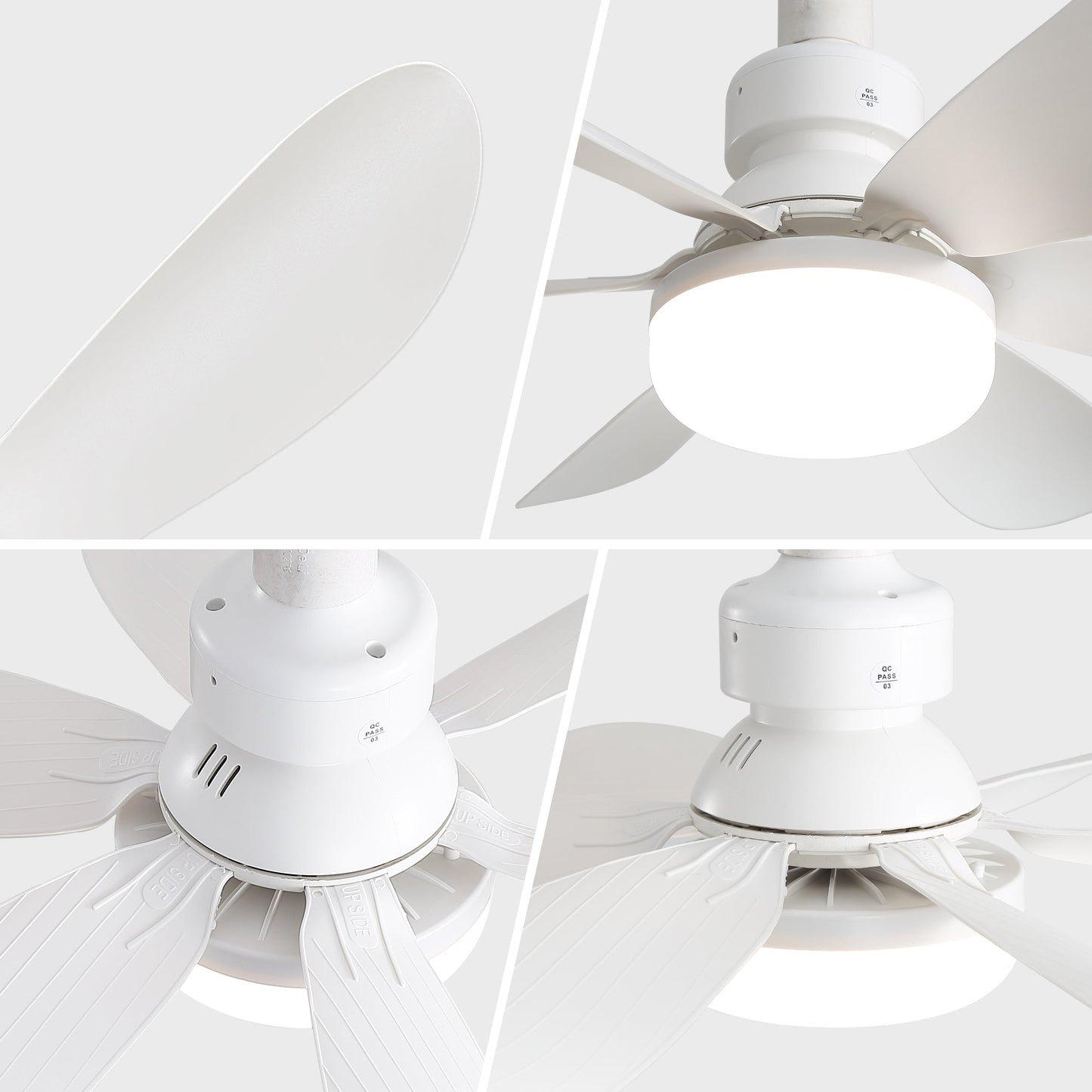 20-Inch Socket Fan Light Portable Ceiling Fan with Light and Remote