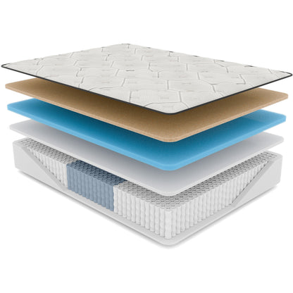 Diamond Cleo Twin XL Memory Foam Hybrid Mattress 14" Firm