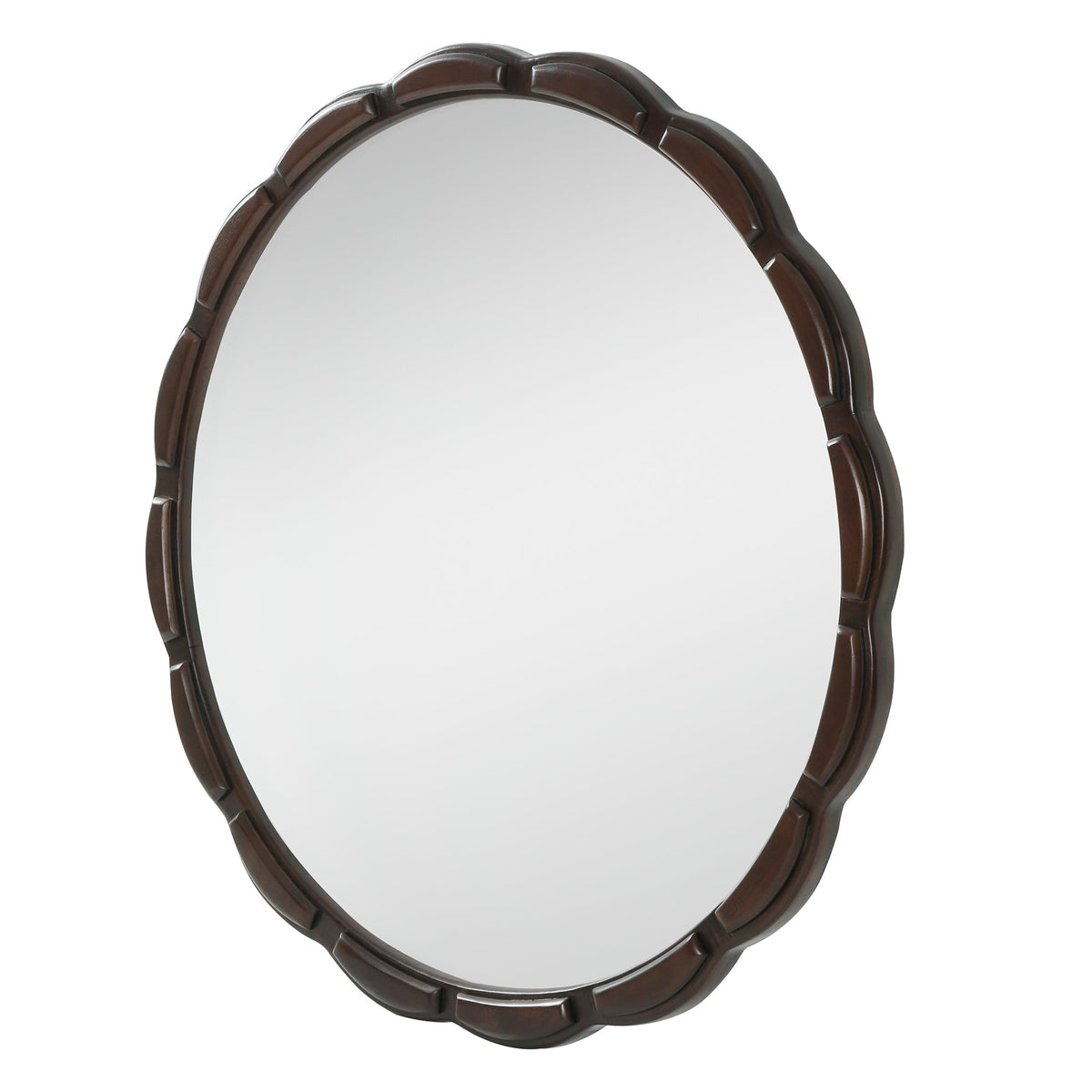 Round Wood Wall Mirror - 31.5"