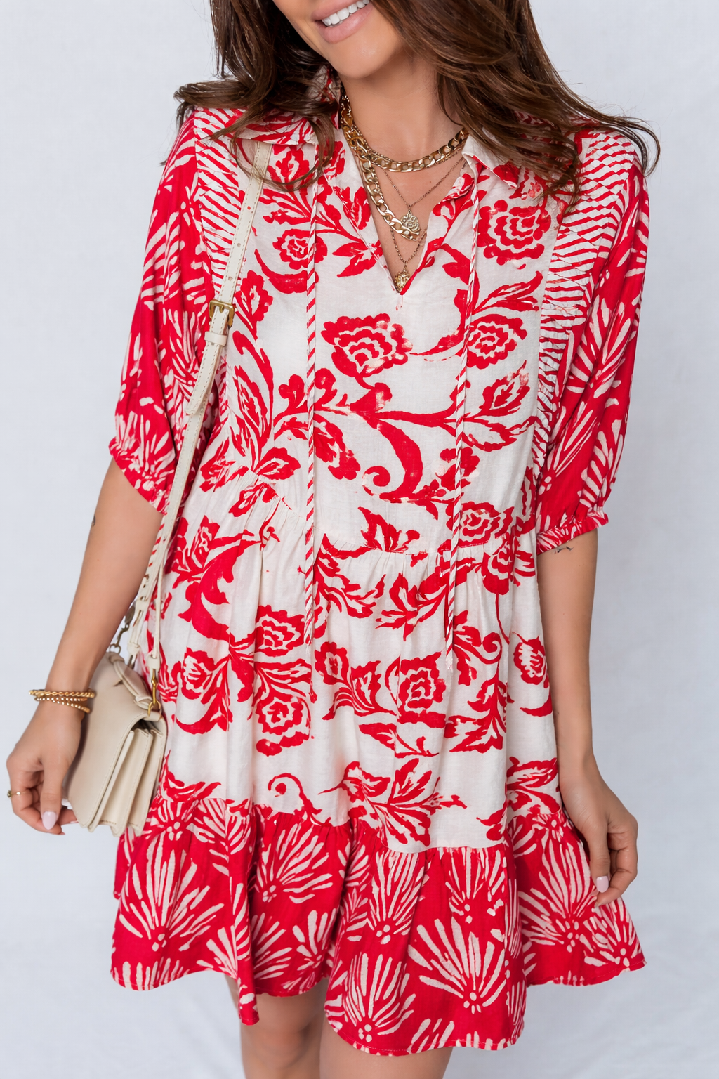 Ariel Loose Flower Mini Dress