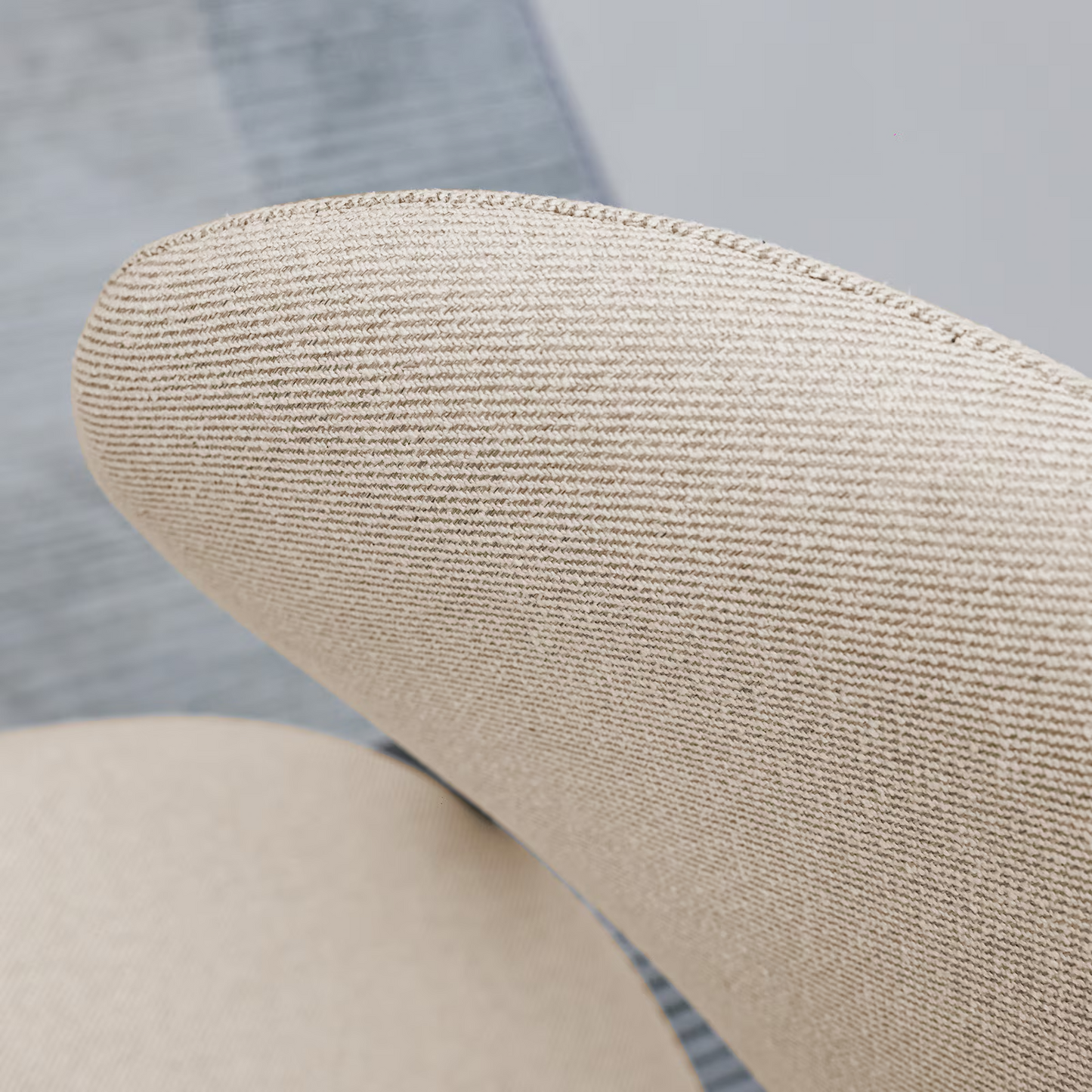 Beige Cotton-Linen Fabric Upholstered Dining Chair