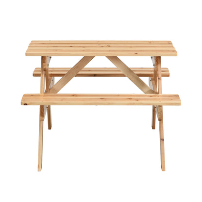 Durable Solid Wood Children's Dining Table And Chairs Set, Multi-Functional