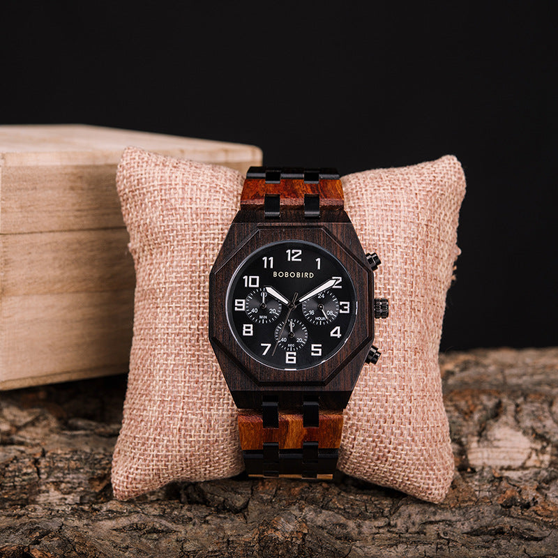 Wooden Watch T92 Quartz Decoration