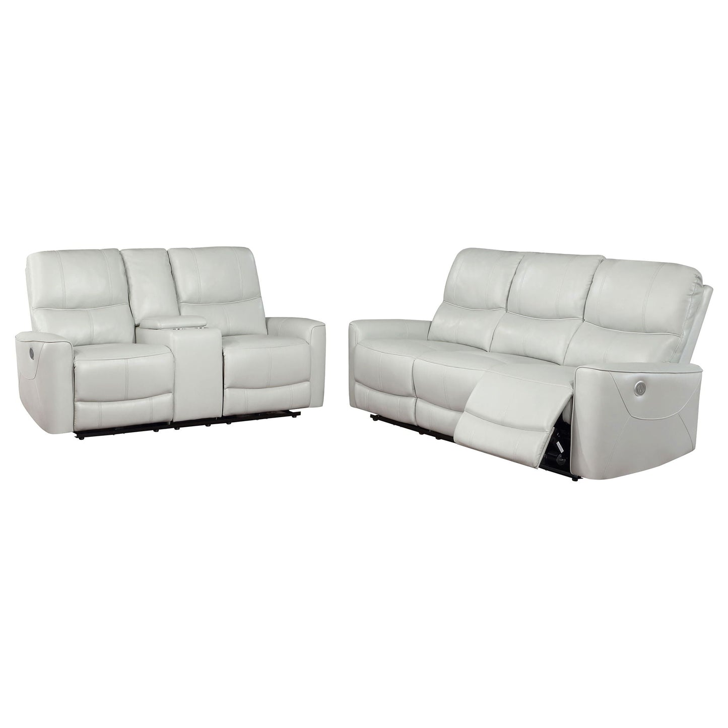 Greenfield 2-piece Power Reclining Sofa Set Dove Grey