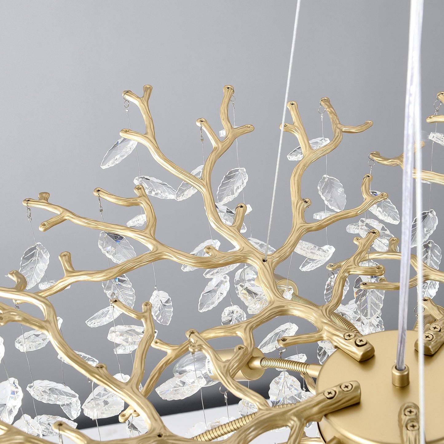 8-Light Crystal Gold Chandelier for Dining Room and Kitchen Island