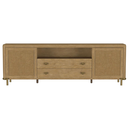 Arini Rattan Cane 2-door TV Stand Media Console Sand Wash