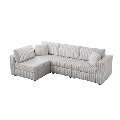 106.3" Soft L-shaped 4-Person Sofa