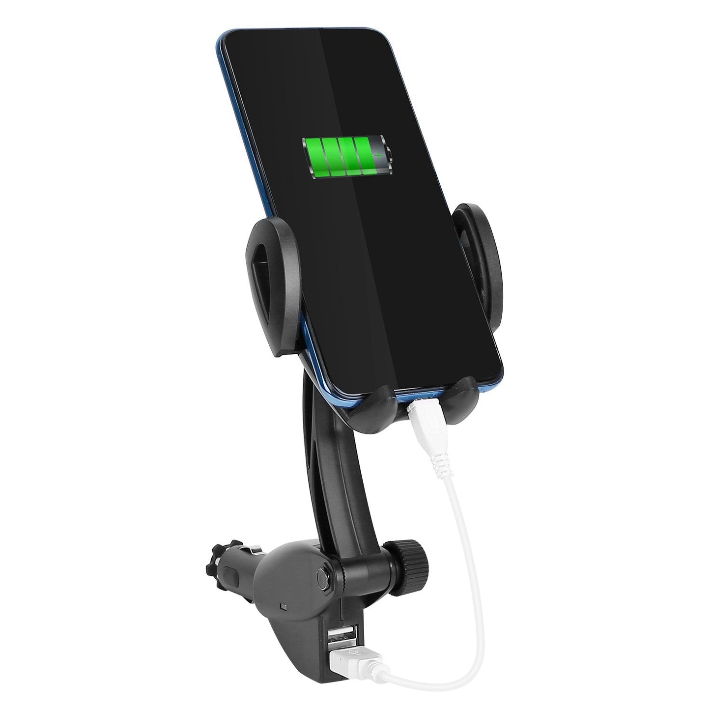 360¡ Rotation Car Phone Mount 3.1A Dual USB Cigarette Lighter Phone Holder Universal
