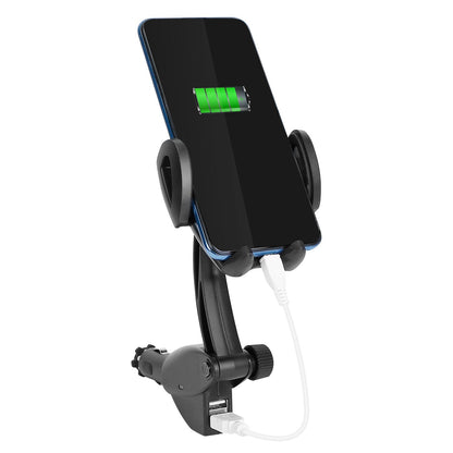 360¡ Rotation Car Phone Mount 3.1A Dual USB Cigarette Lighter Phone Holder Universal