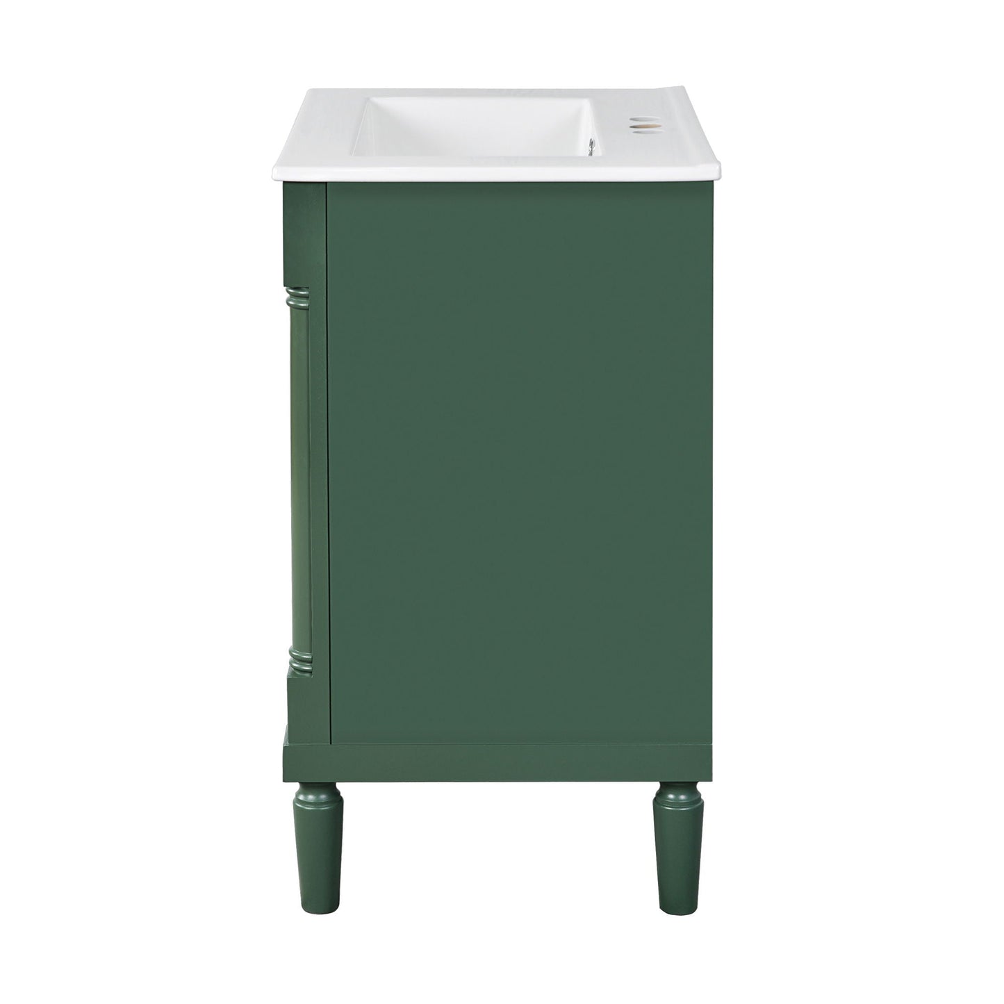 Bathroom Vanity With Top Sink, 2 Tier Storage Cabinet