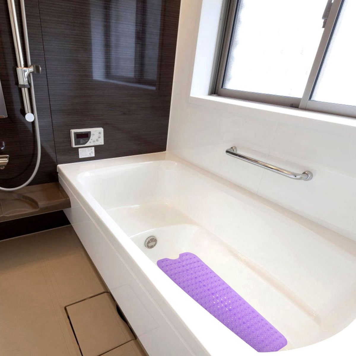 Bath Tub Mat Non-Slip Shower Mat BPA-Free Massage Anti-Bacterial with Suction Cups Washable for Bathroom Kitchen Pool