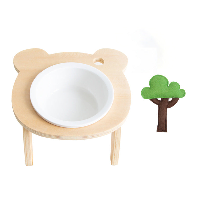 Dining Bowl Pet High Foot Cat Oblique Mouth Food Holder Care Neck