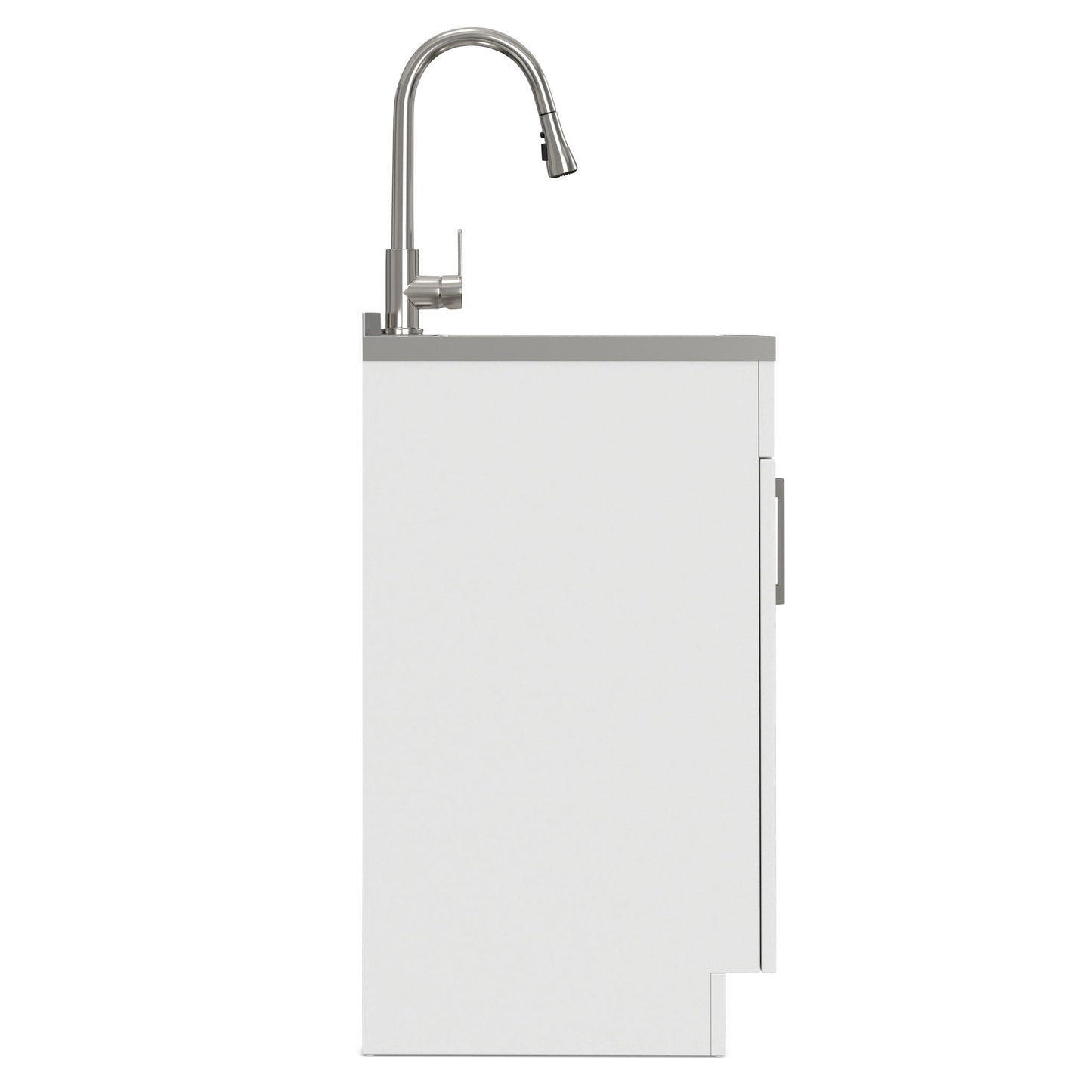 Modern Shaker All-In-One Laundry Utility Sink And Cabinet with Pull Out Faucet