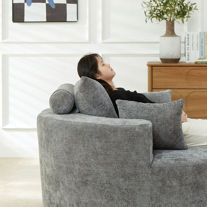 Single Sofa, Sleeper Chair For Living Room - Gray