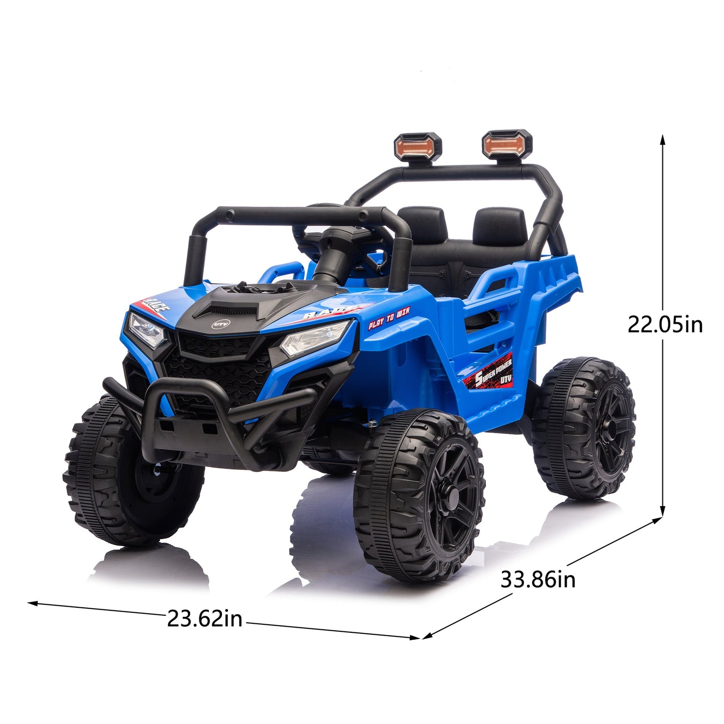 12V 2WD Kids Ride On UTV with Remote Control and Safety Features