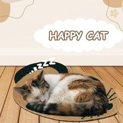 Cat Scratch Pad Made From Sisal Material Comfortable Cat Scratchers For Indoor Cats With Attractive Mouse Shape Cat Scratching Board As Furniture Protector For Happy Cats