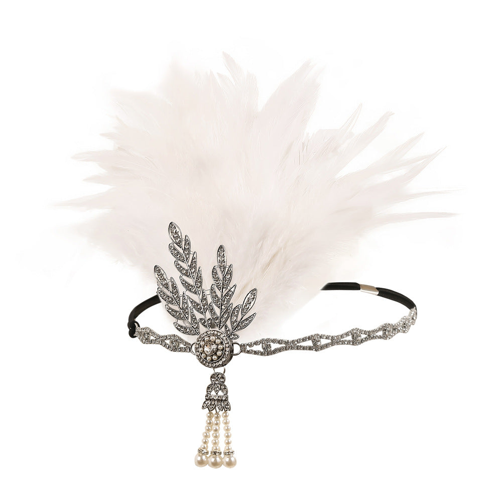 Masquerade Feather Headpiece Cross-Border Vintage Hair Band In European And American Style