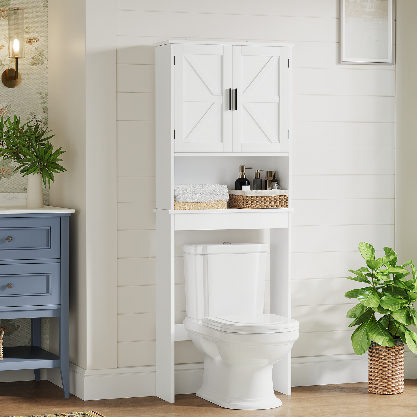 Over The Toilet Storage Cabinet with Adjustable Shelf