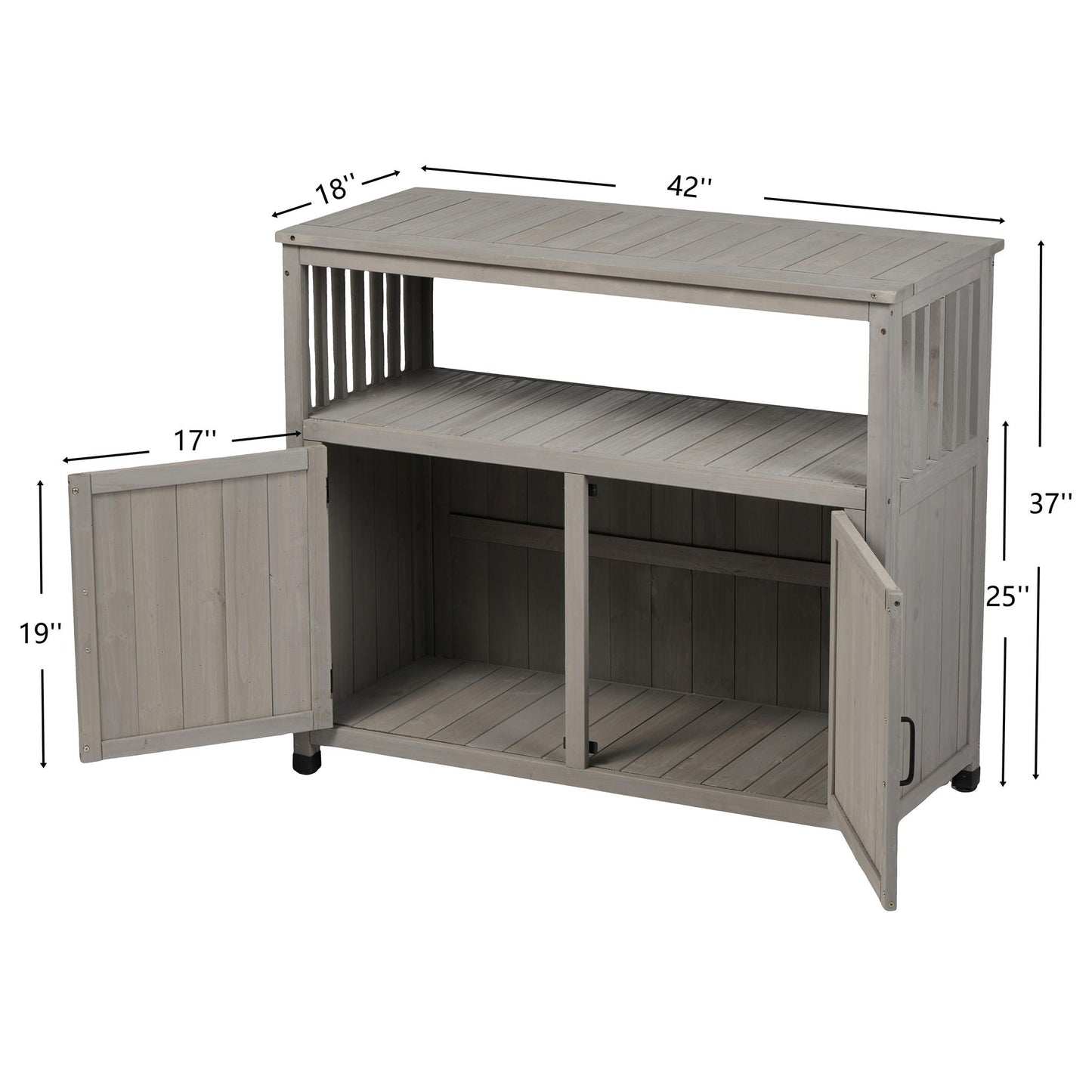 Patio Bar Table Set With Storage