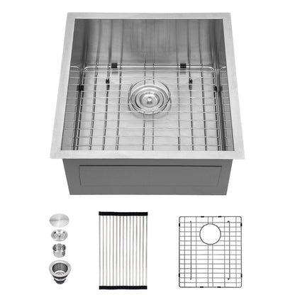 Modern Style Undermount Sink With Stainless Steel, Deep Single Bowl