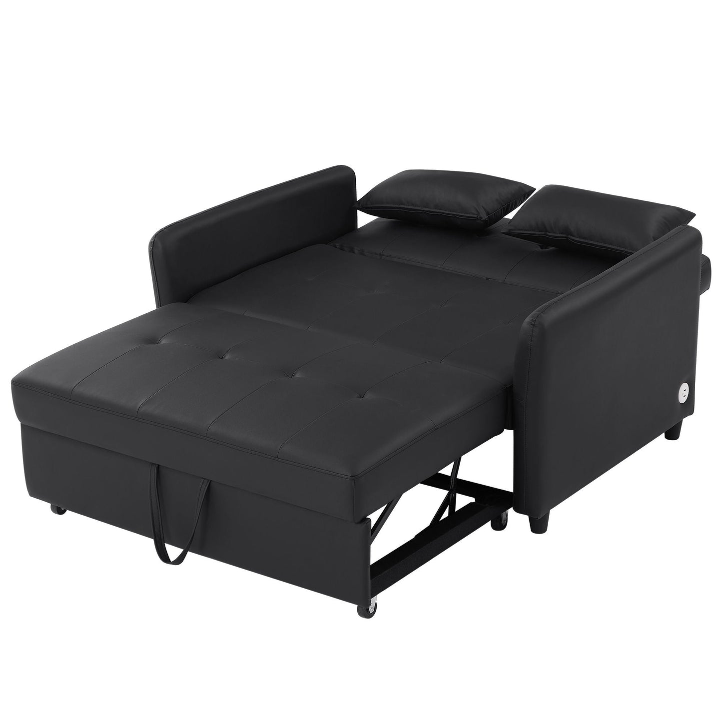 Convertible Sleeper Sofa Bed With 3 USB Ports