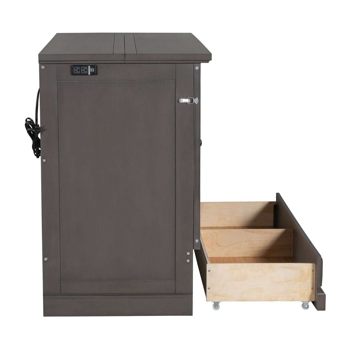 Murphy Bed Chest Cube Cabinet With Charging Station And Large Storage Drawer