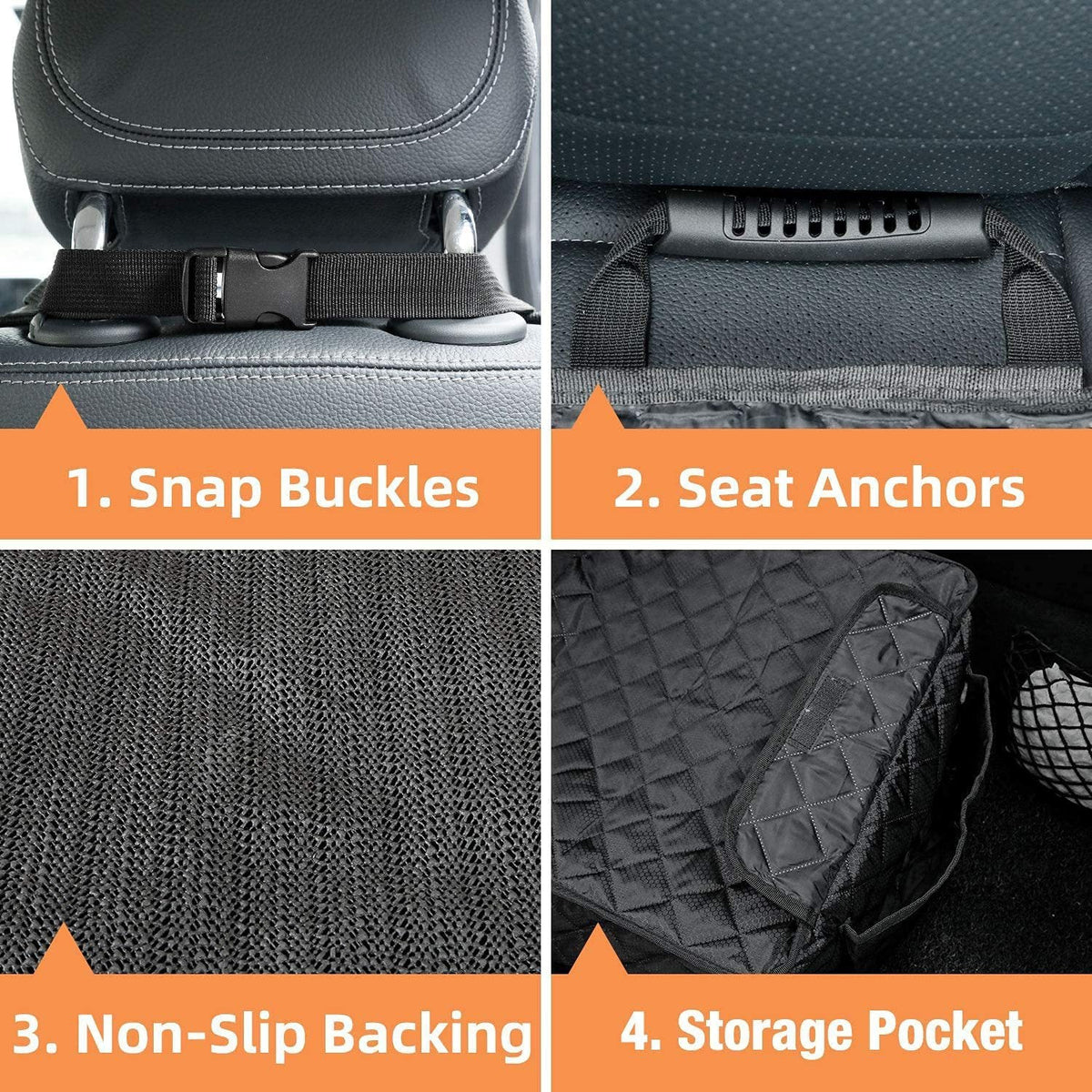 2 Pack Dog Car Seat Cover For Front Seat, Waterproof Car Seat Protector 900D Tear-resistant Front Seat Cover For Dogs, Full Side Flaps, Non-slip, Universal Fit For Cars Trucks SUVs, Easy To Clean