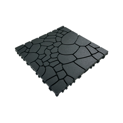 Stone Texture 12" Patio Deck Tiles - 44pcs